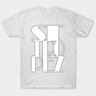 St. Tropez in white bold text T-Shirt